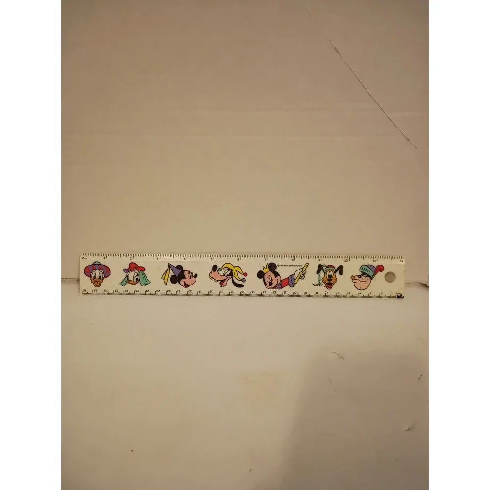 Vintage Disney Mickey Mouse & Friends 12 Inch Plastic Ruler Retro Stationery